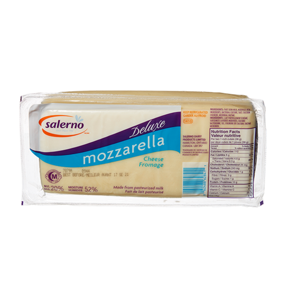 SALERNO DELUXE MOZZARELLA CHEESE BLOCK 2.27KG